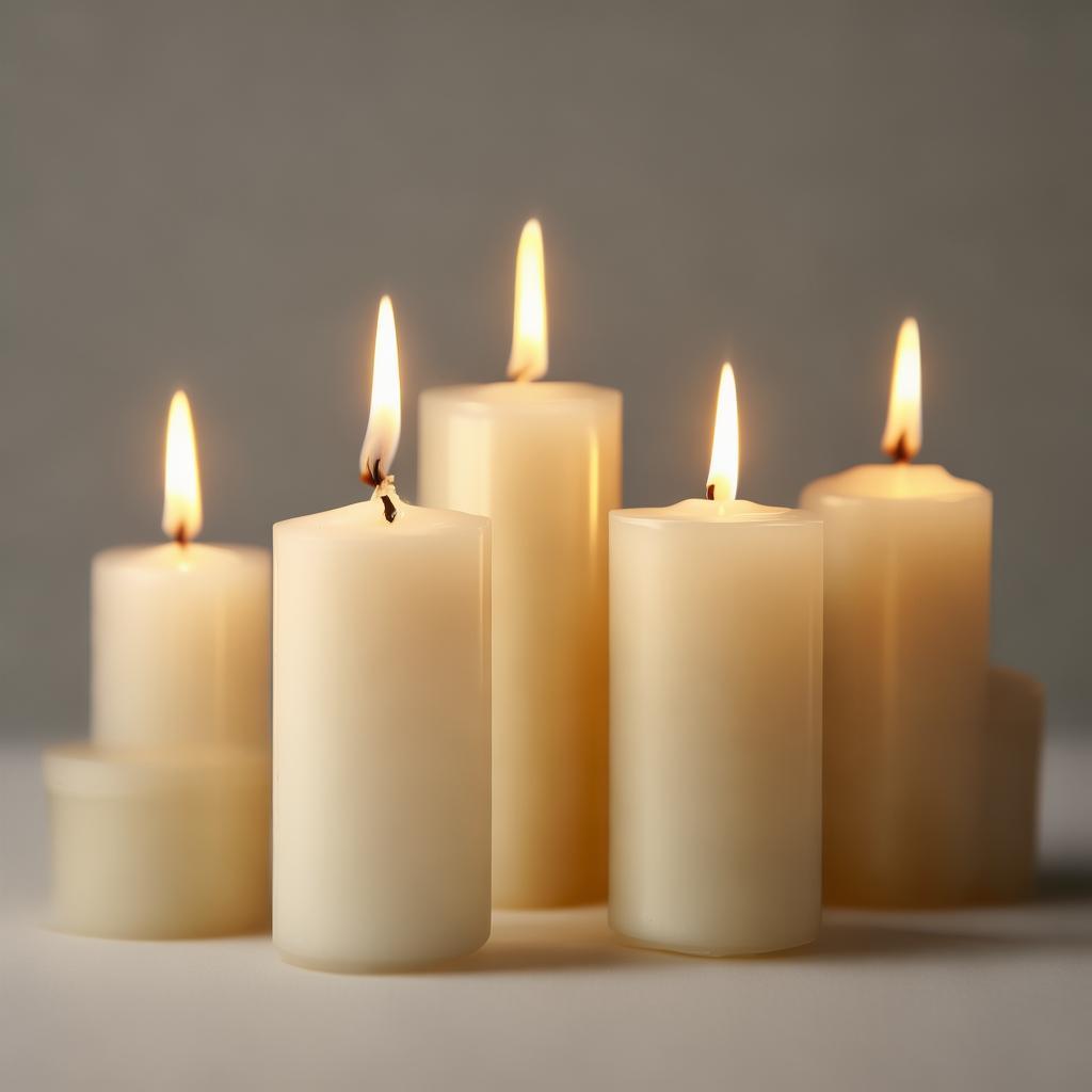 Blue Beeswax Candles