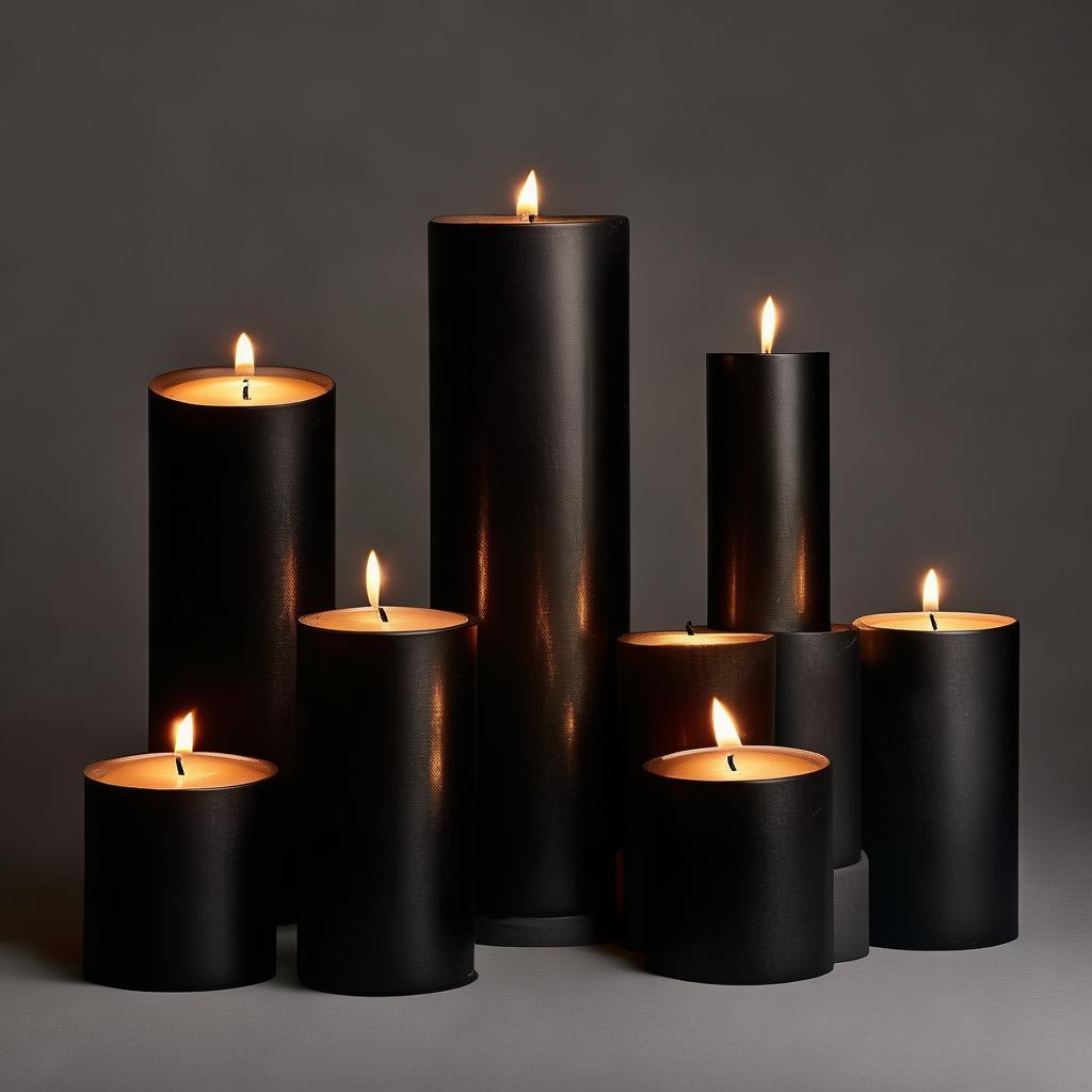 Tall Black Candle Holders