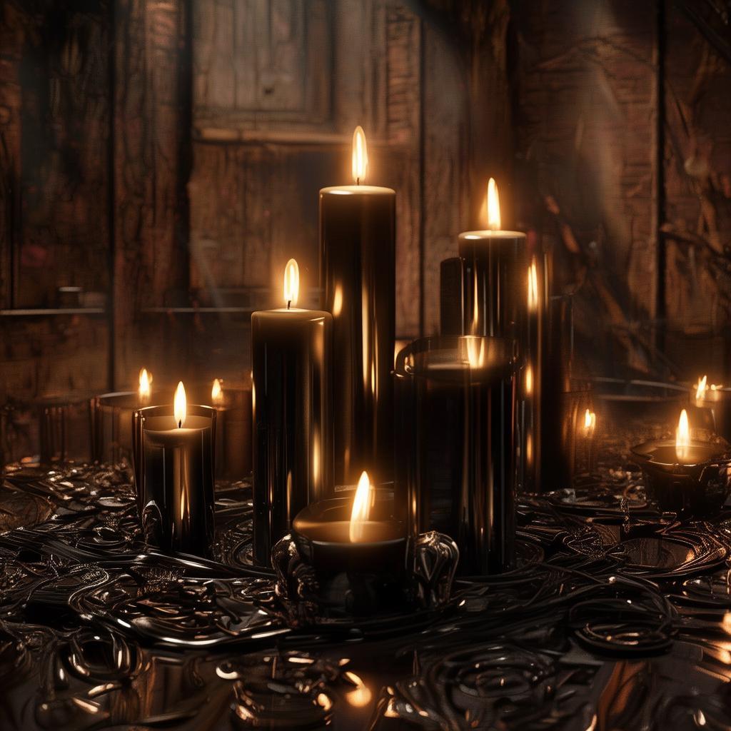 Black Floating Candles
