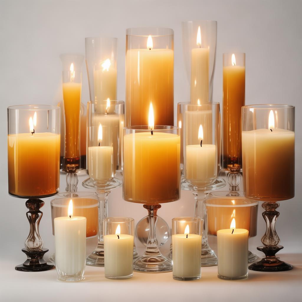 Candle Holder Crystal Glass