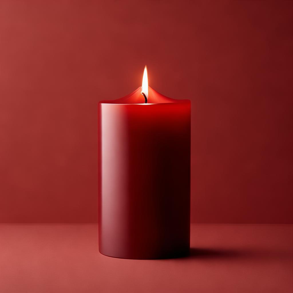 Red White Candle