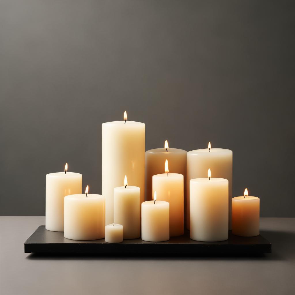 Large White Candle