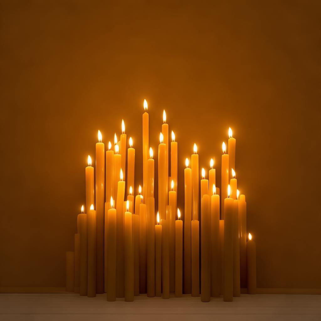 White Beeswax Candle