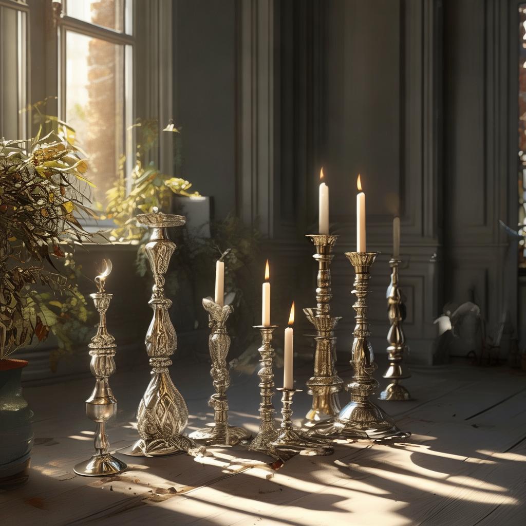 White Ceramic Candlestick Holders