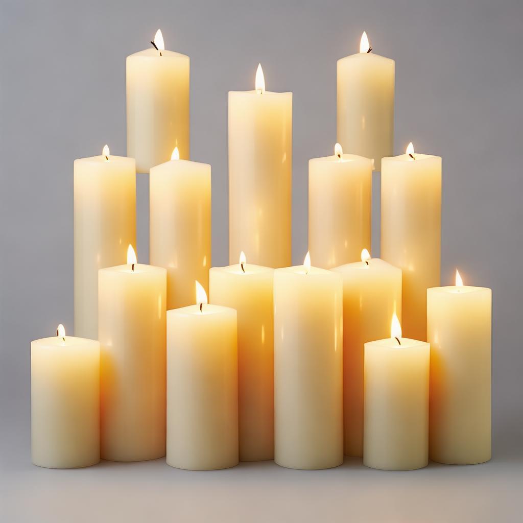 Yellow Pillar Candles