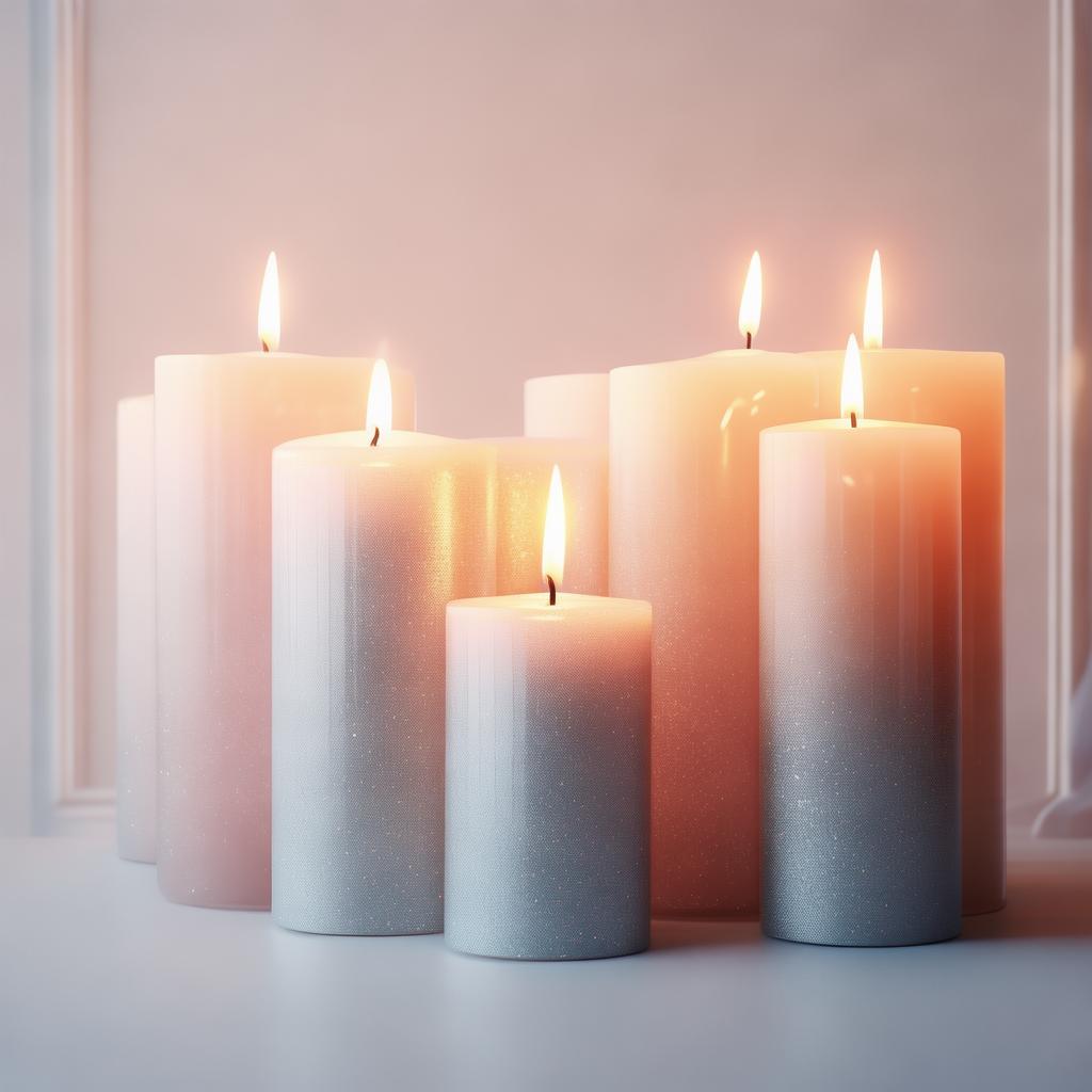Pink Pillar Candle