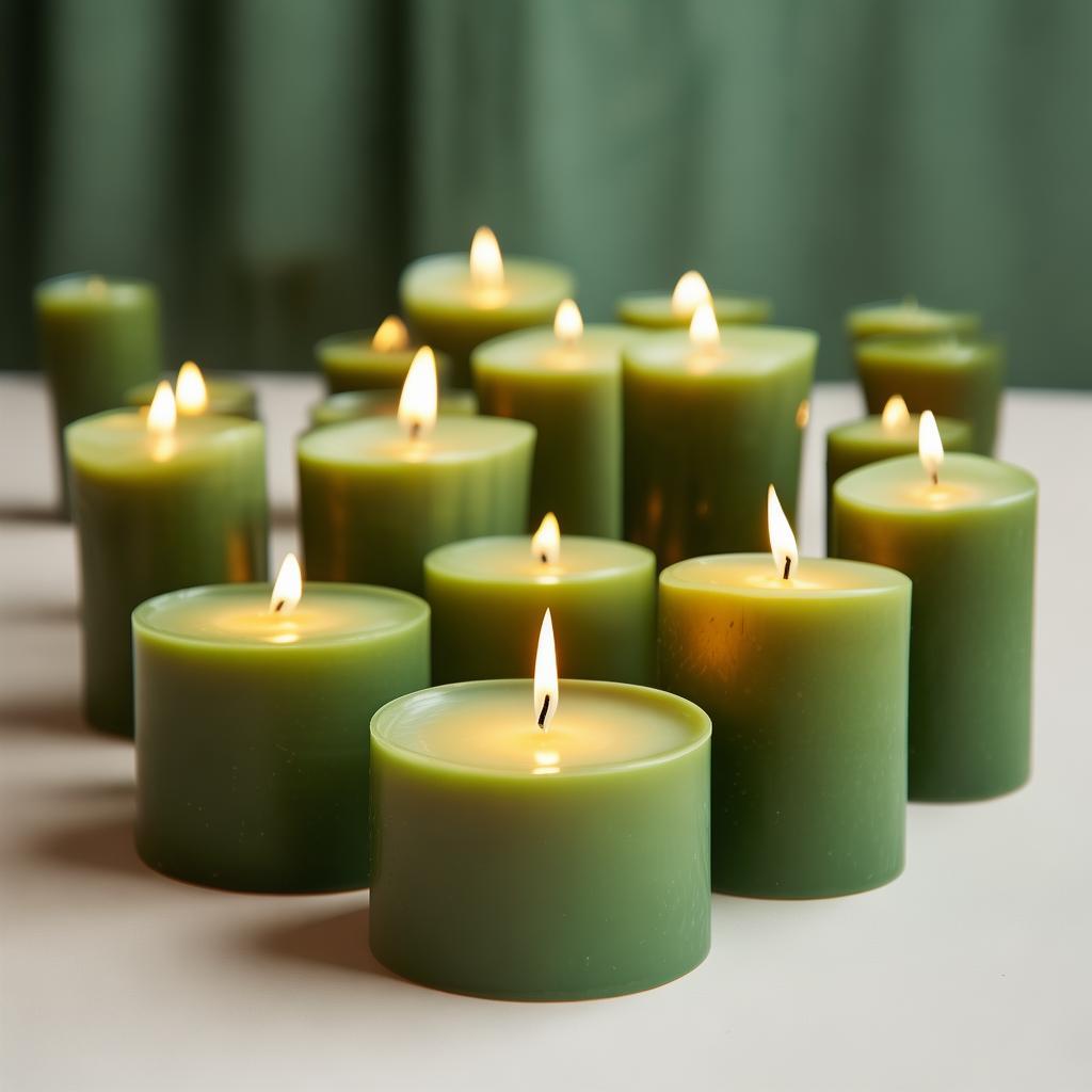 Blue Beeswax Candles