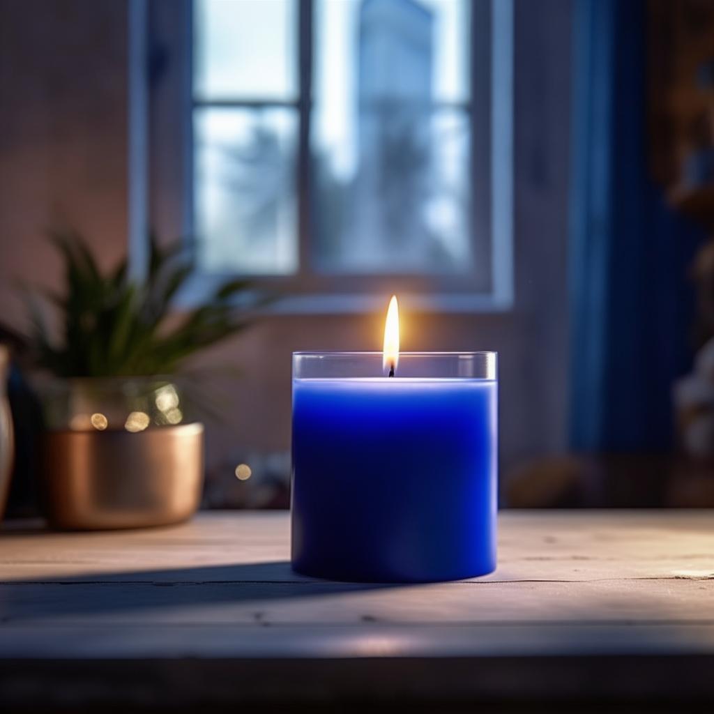 Blue Advent Candles