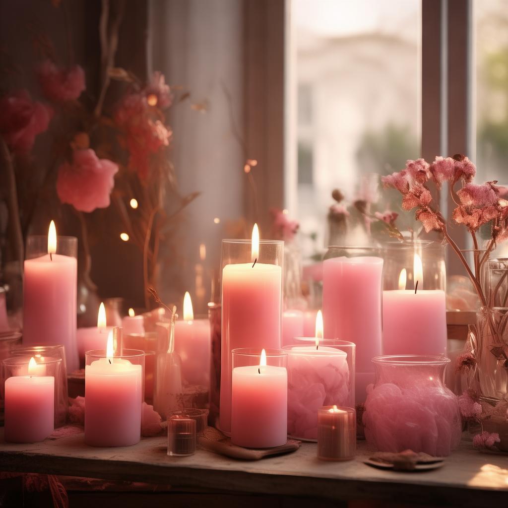 Pink Tall Candles