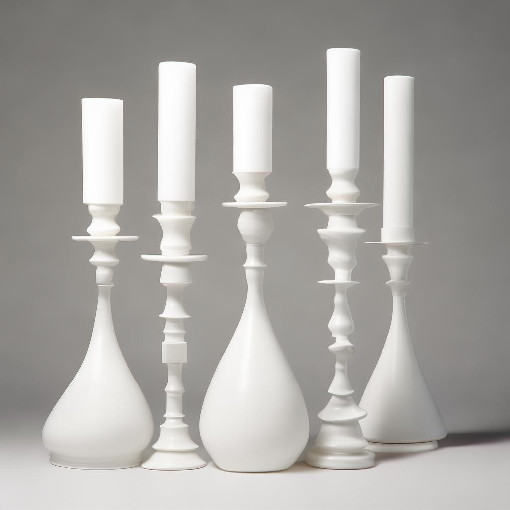 Pillar Candle Holders White
