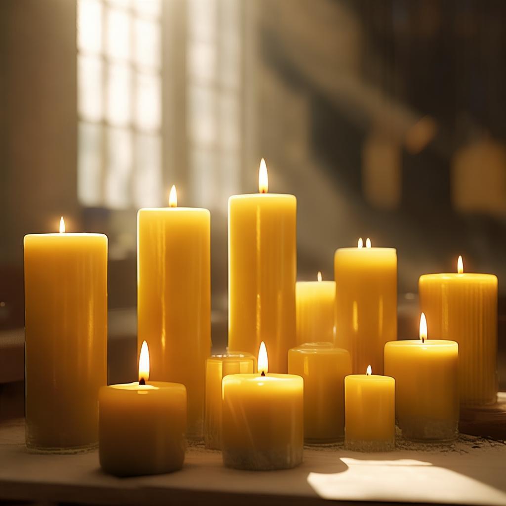 White Beeswax Candle