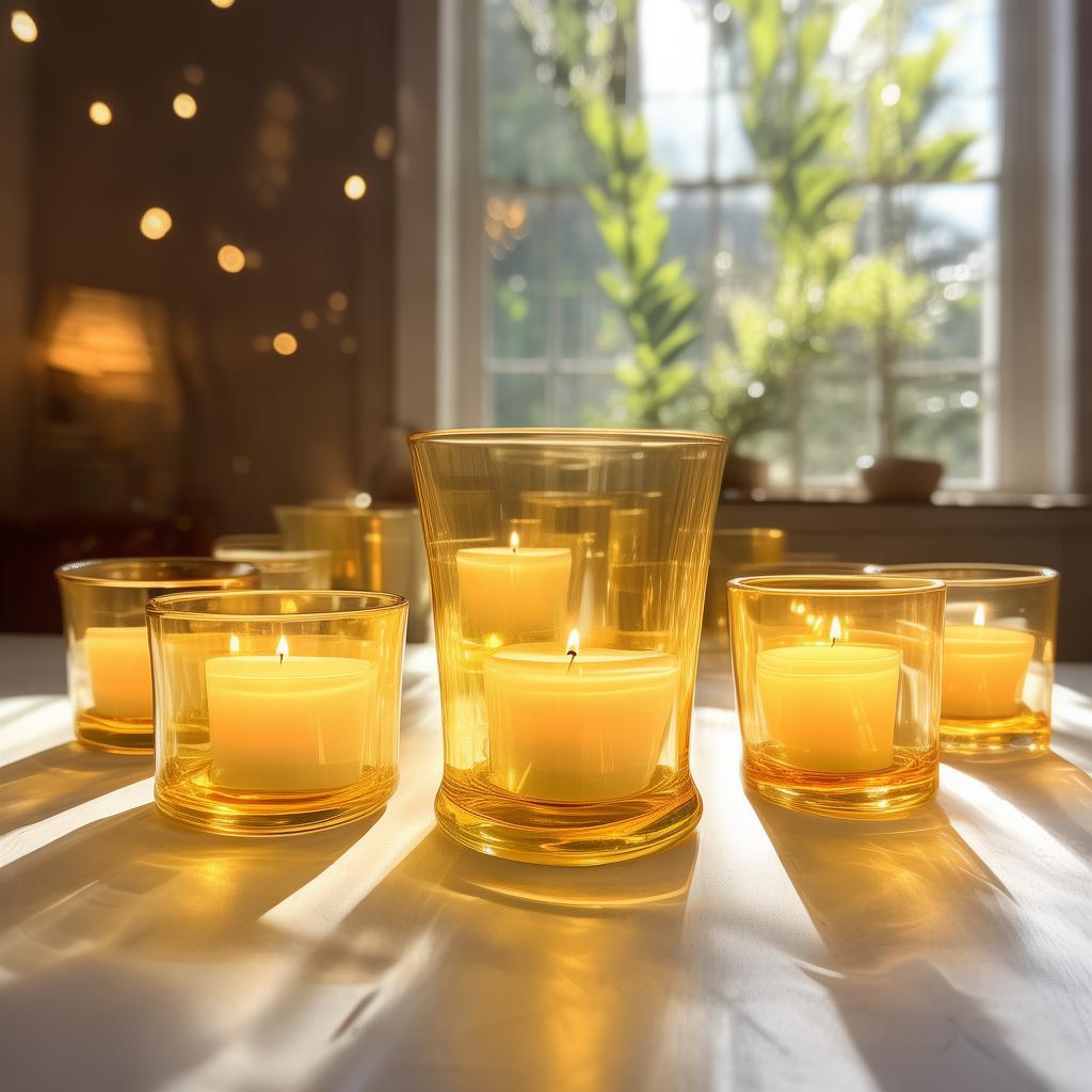 Purple Candle Holders Glass